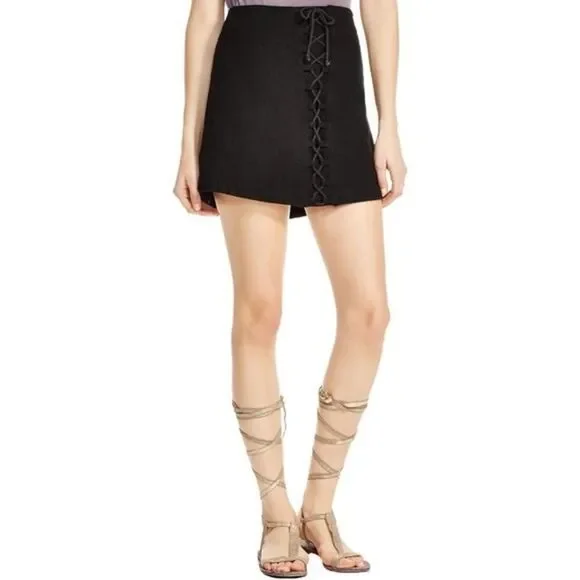 Free People Lace Up Mini Skirt - Picture 3 of 9